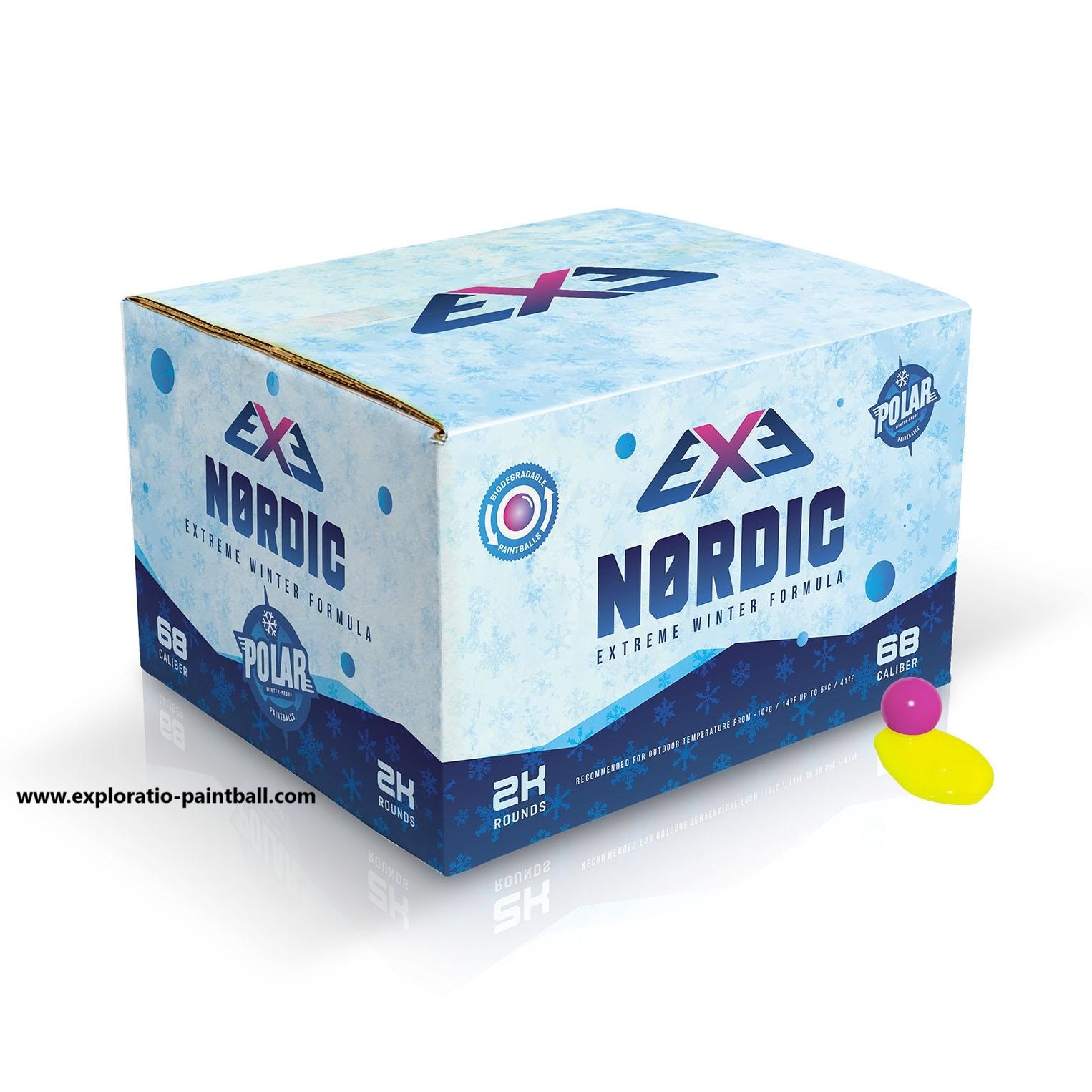 Paintballs EXE Nordic 0.68 Pink/Yellow * Free shipping